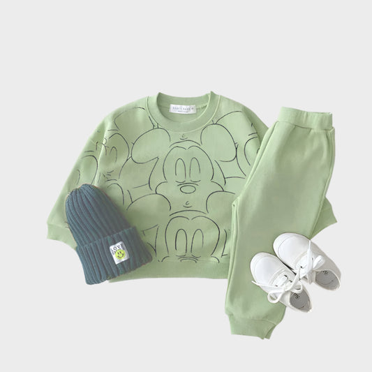 3 Piece Pooh Knitted Waffle Tracksuit