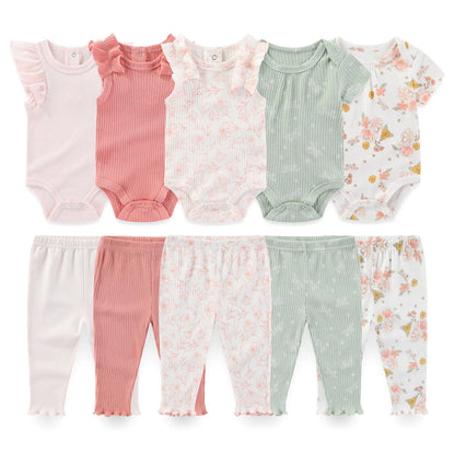 5 Sets Bodysuit with Pants