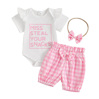 3 Piece Plaid Summer Outfit