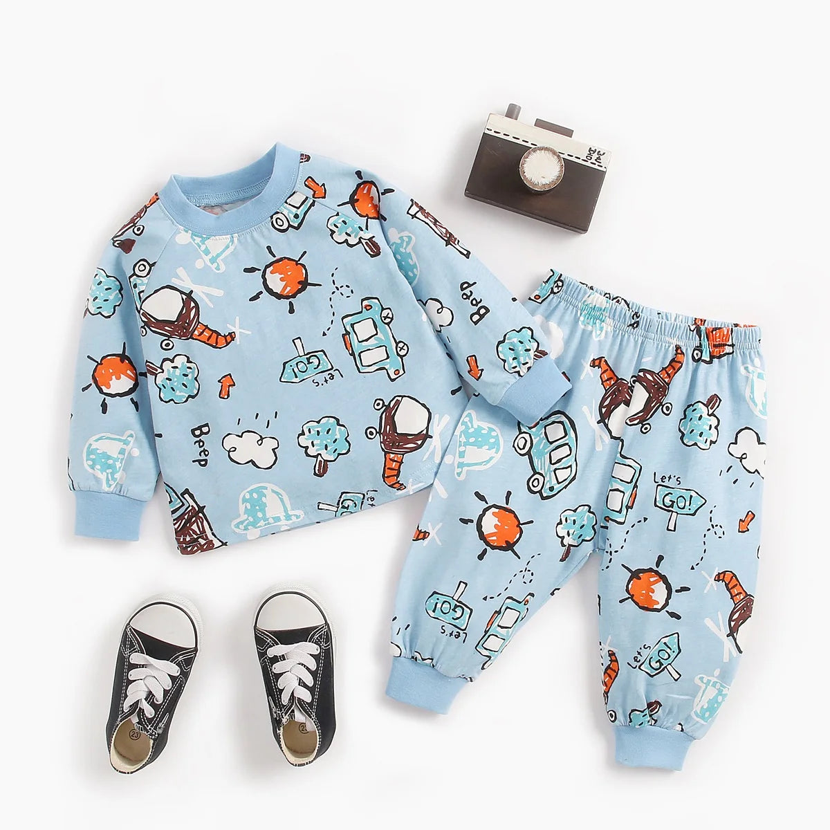 2 Piece Cartoon Autumn Suit
