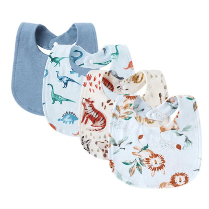 4 Pack Floral Bibs