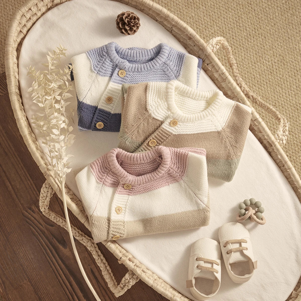 Knitted Long Sleeve Striped Jumpsuit