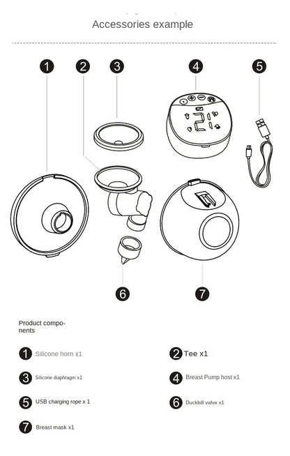 Tire-lait mains libres – Tire-lait électrique portable et portable