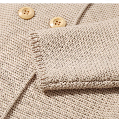 Knitted Hooded Cartoon Cardigan