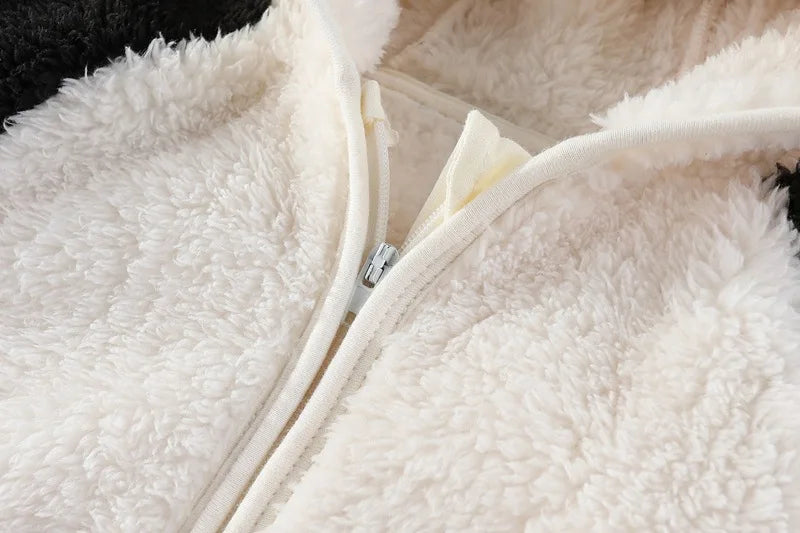 Hooded Thick Fleece Jumpsuit