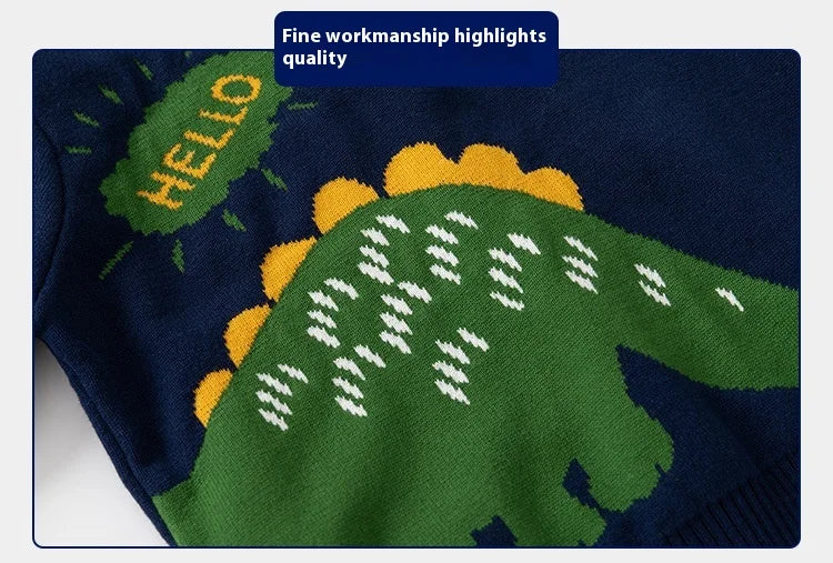 Dinosaur Long-Sleeve Sweater