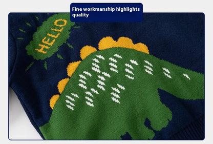 Dinosaur Long-Sleeve Sweater