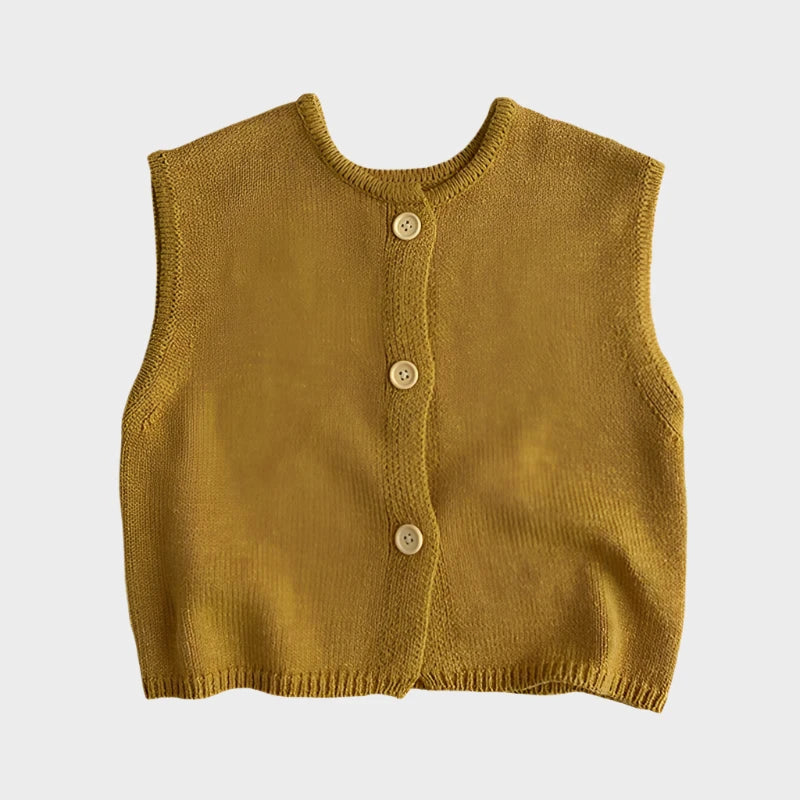 Gilet en tricot sans manches décontracté vintage