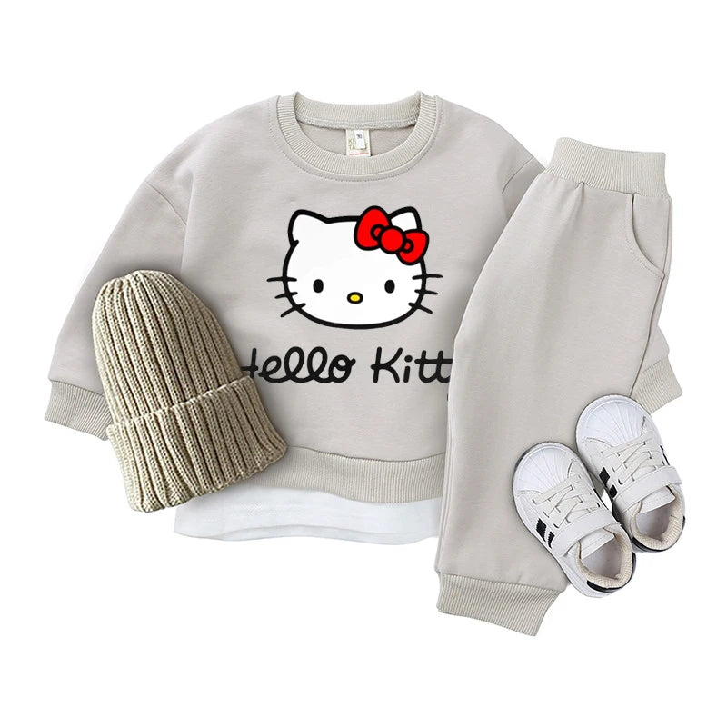 3 Piece Kitty Knitted Autumn Tracksuit