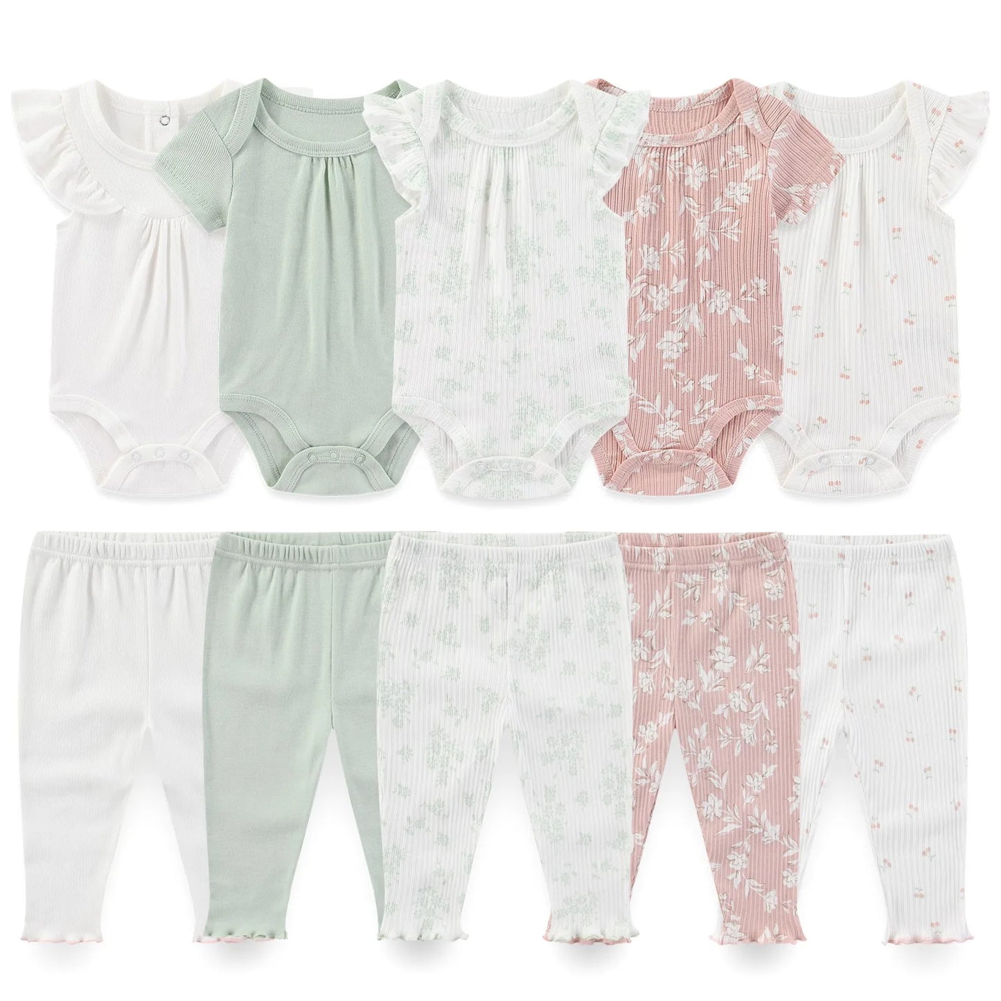 5 Sets Bodysuit with Pants