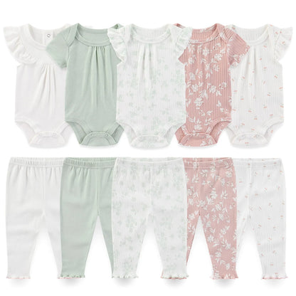 5 Sets Bodysuit with Pants