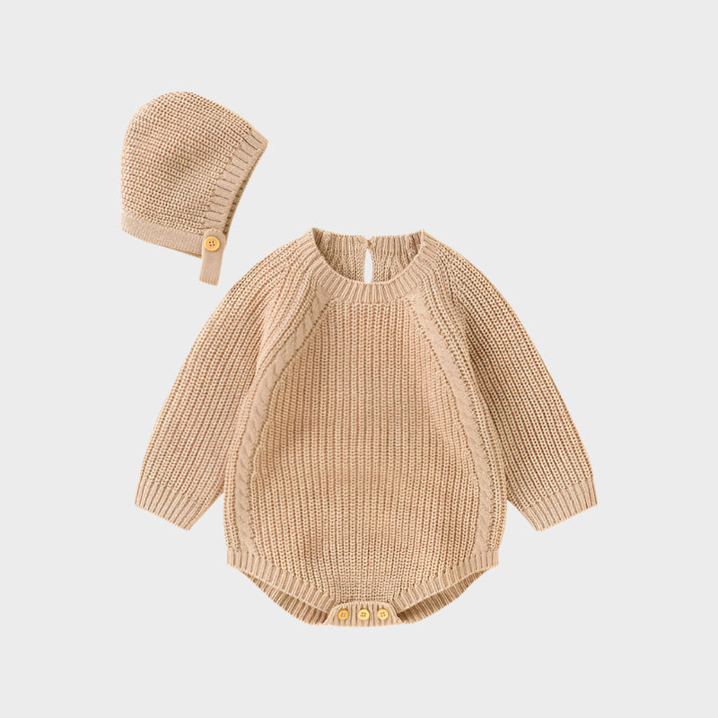 Autumn Rompers & Knit Hat