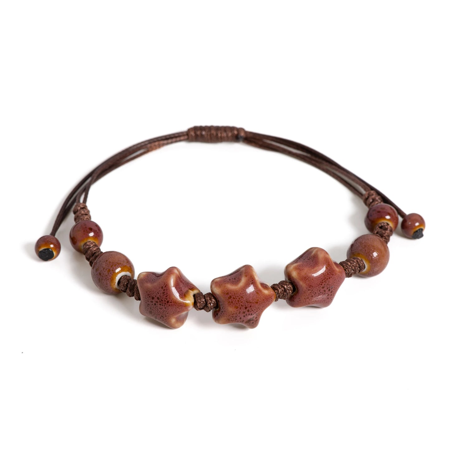 Glazed Ceramic Star Bracelet