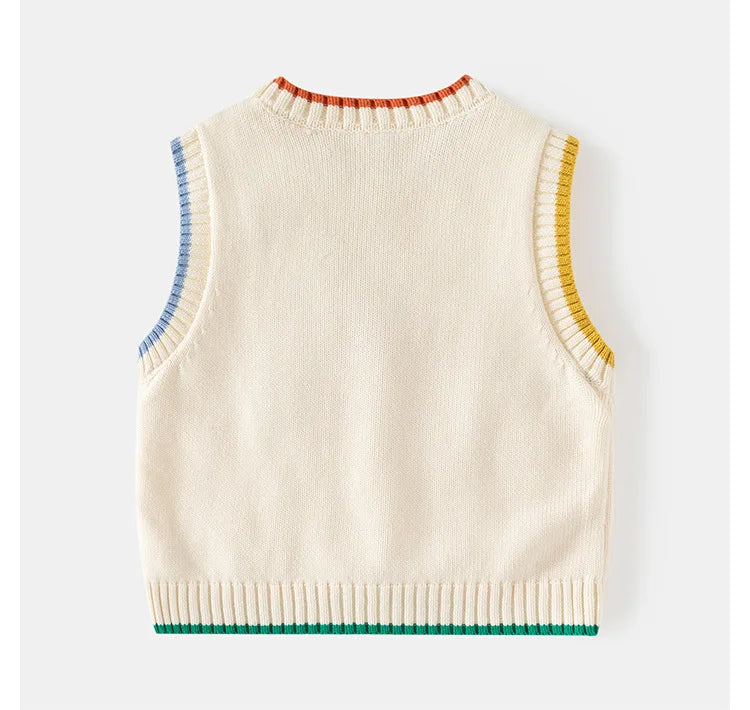 Pull sans manches motif ours de dessin animé 