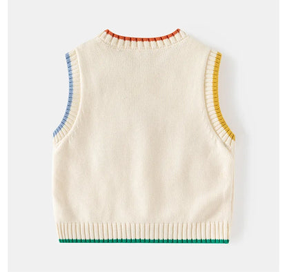 Pull sans manches motif ours de dessin animé 