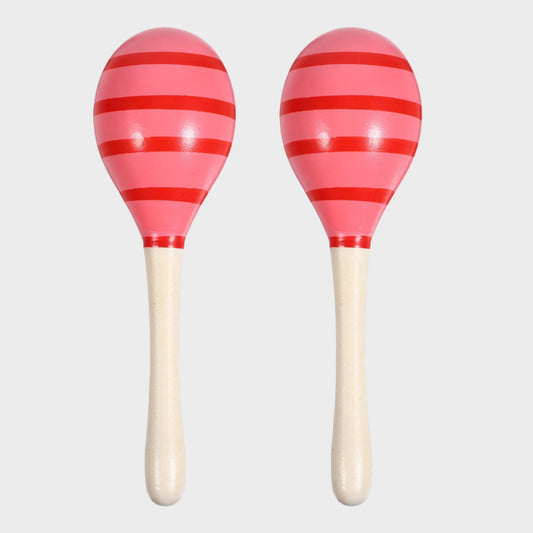 2 Pieces Wooden Hammer Maraca Shaker