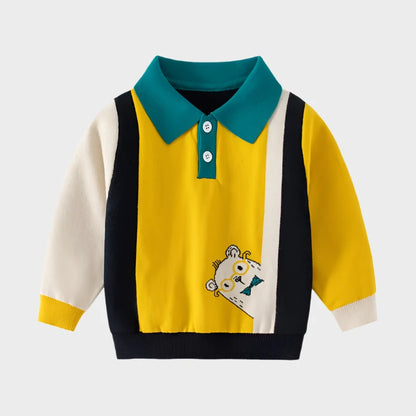 Pull à manches longues avec col dessin animé Workmanship™ Block