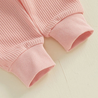 2 Piece Set Embroidery Bow Hoodie with Sweatpants