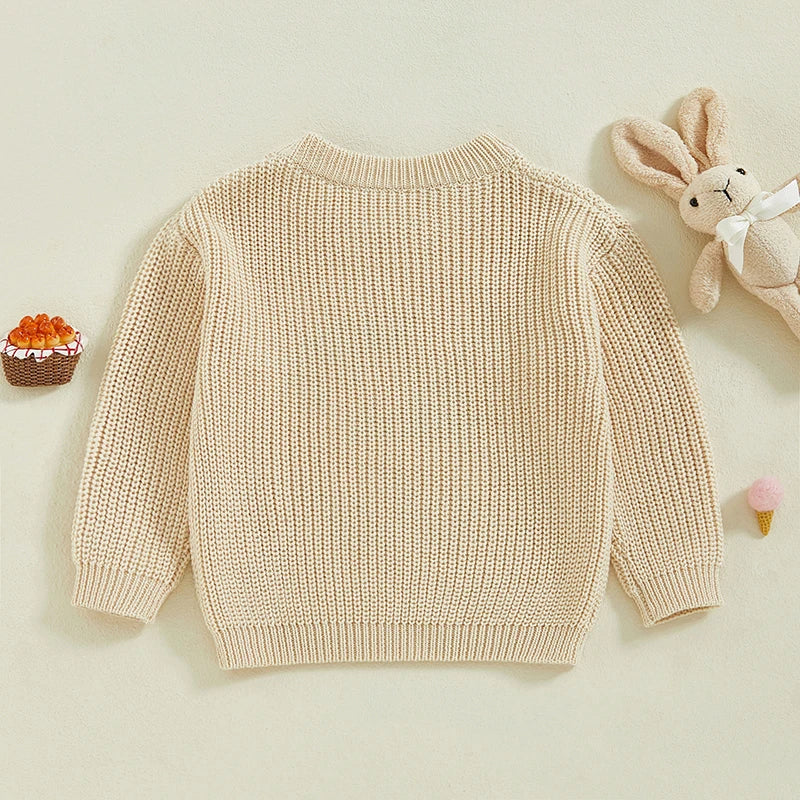 Happy Easter Embroidered Sweater