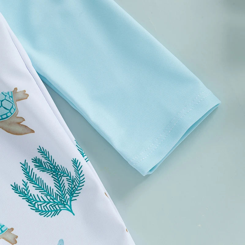 Maillot de bain 2 pièces à imprimé floral et protection contre les ruées vers la faune