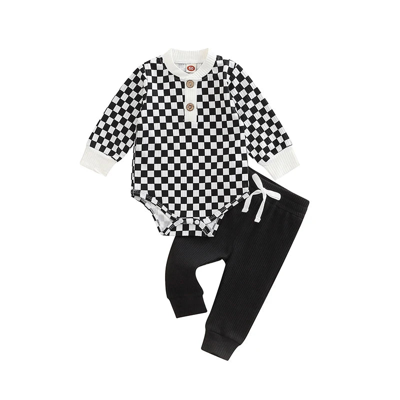 2 Piece Checkered Outfit