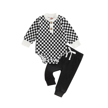 2 Piece Checkered Outfit