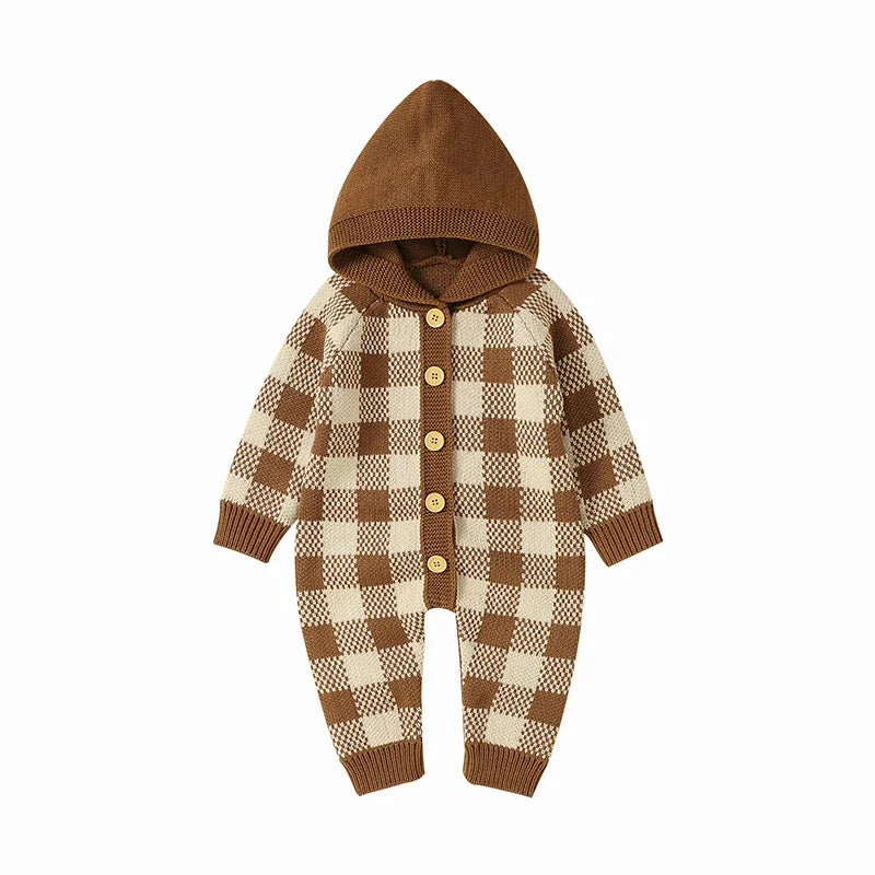 Checkered Hooded Onesie