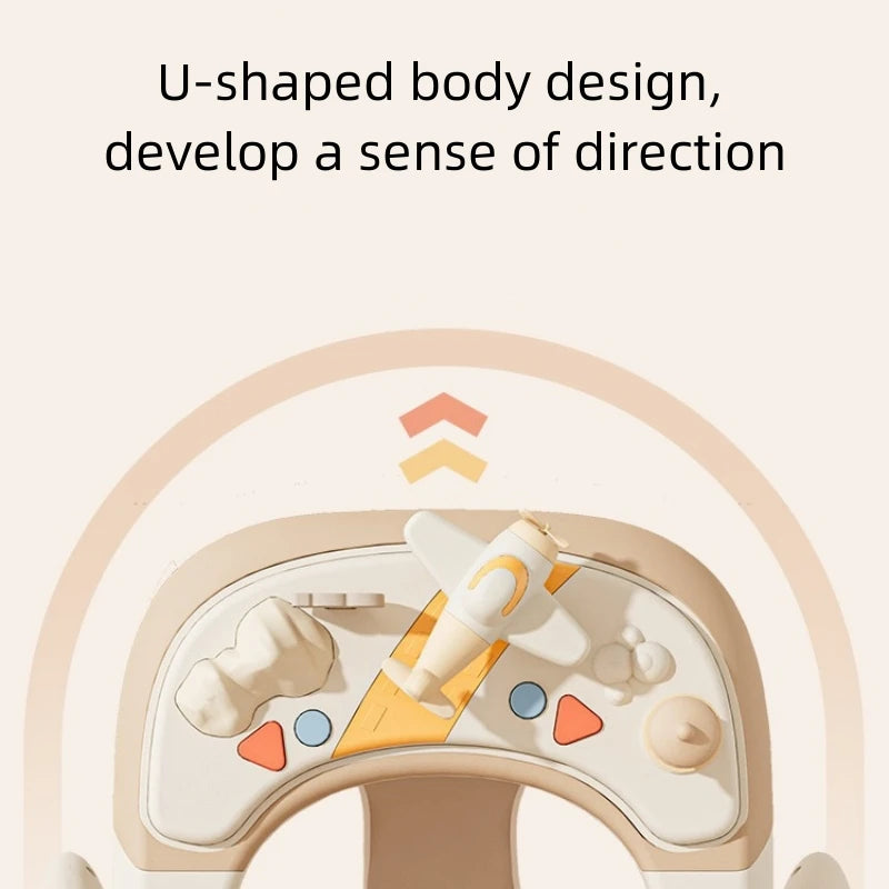 Trotteur pliable pour bébé anti-jambes multifonctionnel