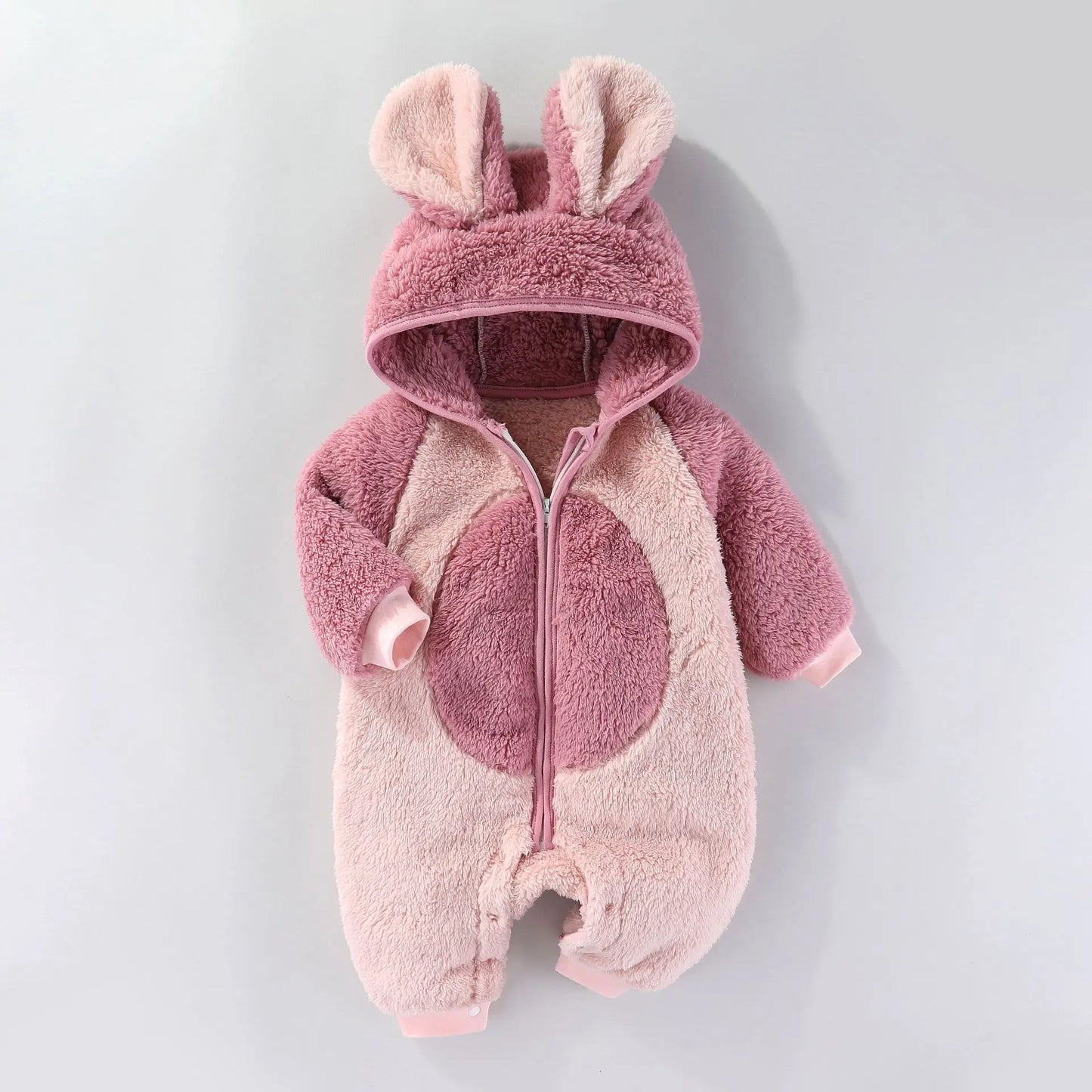 Hooded Thick Fleece Jumpsuit
