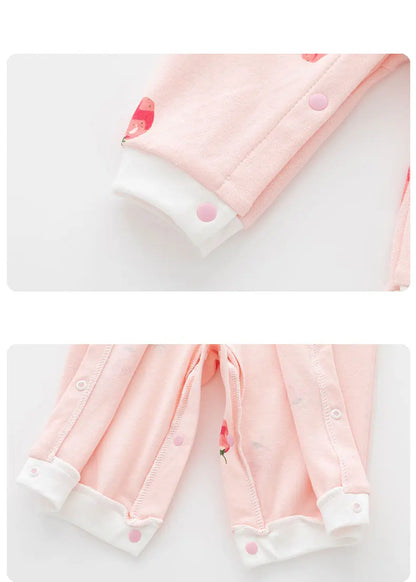 Single Breasted Straw Berry Jumpsuit