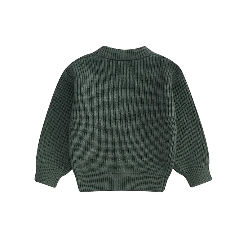 Embroidery Christmas Sweaters Long Sleeve O Neck