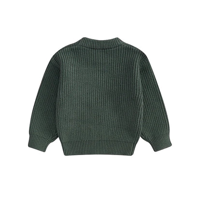 Embroidery Christmas Sweaters Long Sleeve O Neck