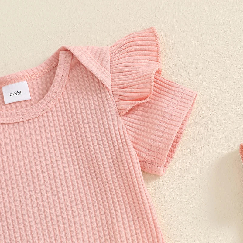 2 Piece Short Sleeve Romper with Suspender Shorts