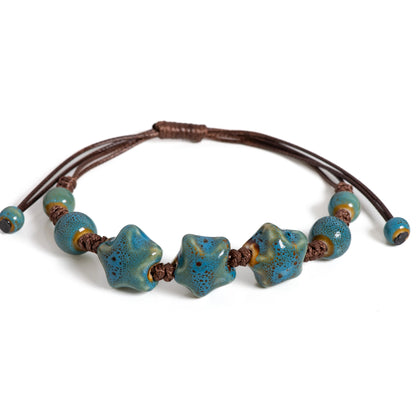 Glazed Ceramic Star Bracelet