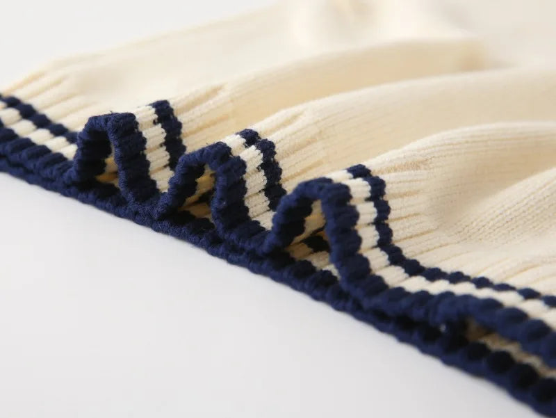 Gilet en tricot brodé dessin animé WAPYPY™ Pulls sans manches