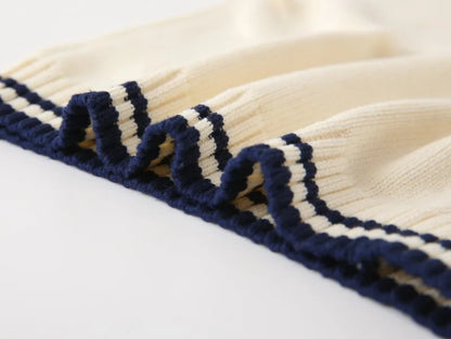 Gilet en tricot brodé dessin animé WAPYPY™ Pulls sans manches