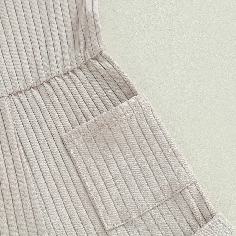 Sleeveless Ribbed Romper