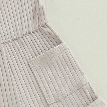 Sleeveless Ribbed Romper