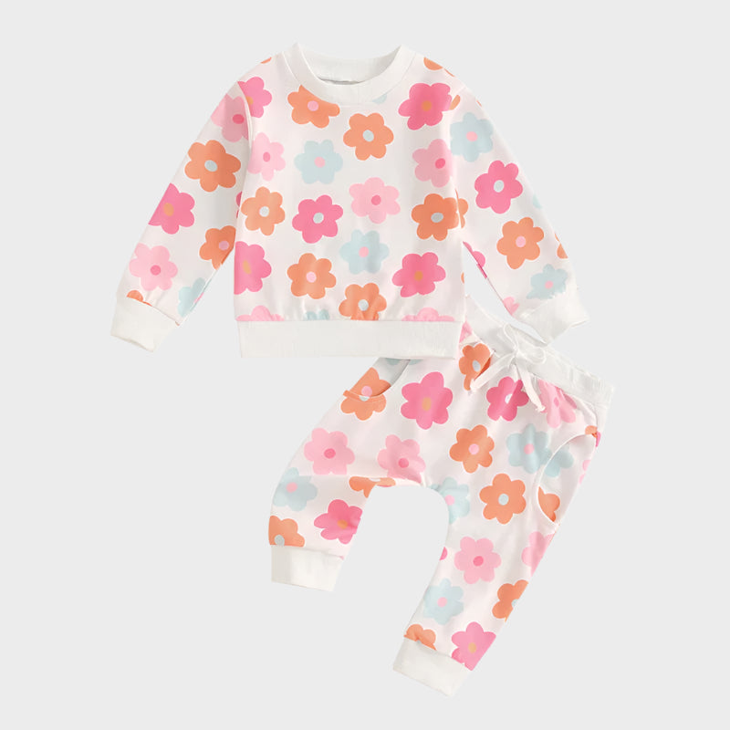 2 Pieces Floral  Suit