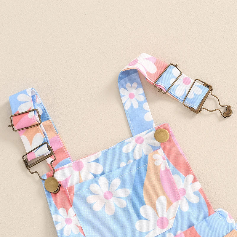 Combinaison sans manches à imprimé marguerites florales 