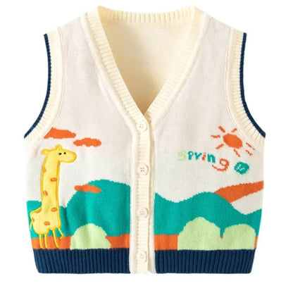 Autumn Cartoon Colorful Vest