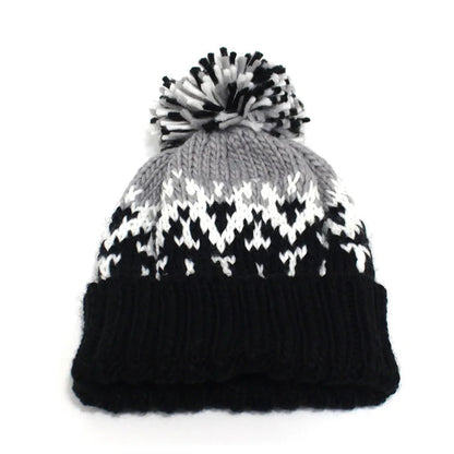Geometric Thicken Knitted Hat