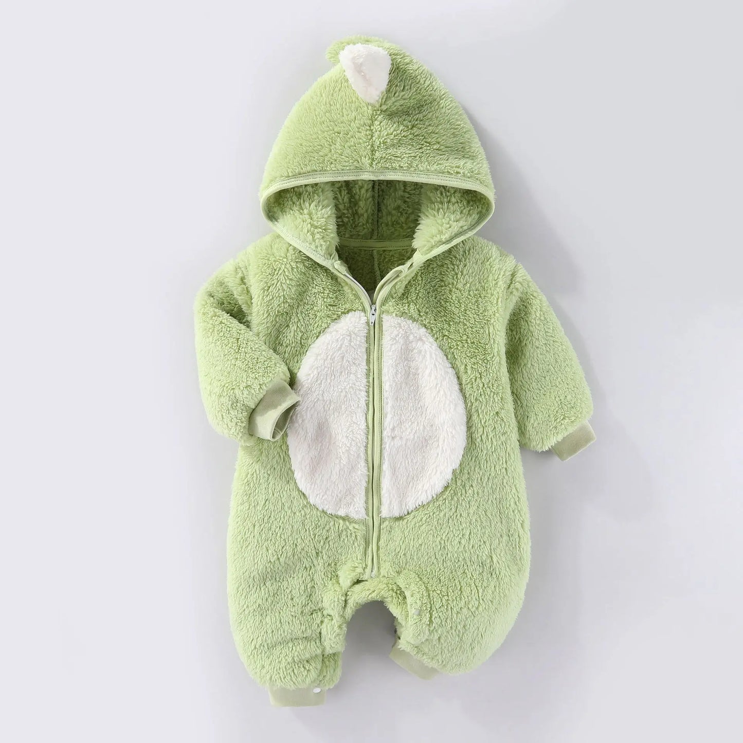 Hooded Thick Fleece Jumpsuit