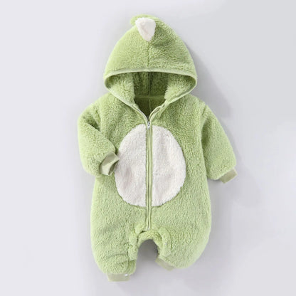Hooded Thick Fleece Jumpsuit