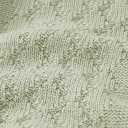 Autumn Knitted Plaid Bodysuit