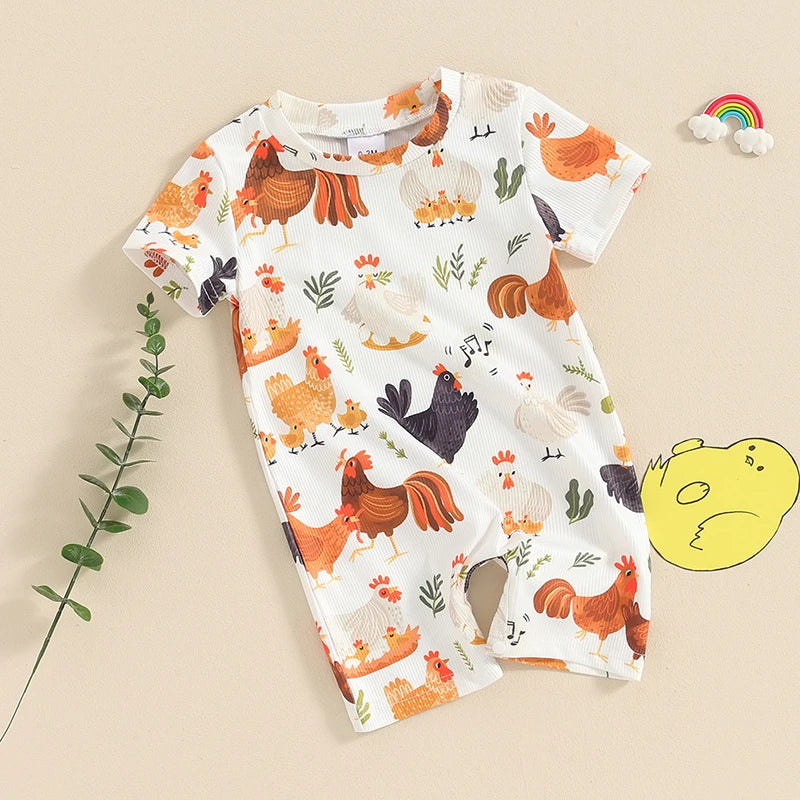 Floral & Fauna Farm Romper