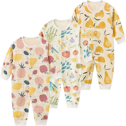 3 Pieces Long Sleeve Infant Baby Jumpsuit