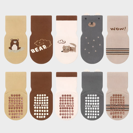 5 Pair Anti Slip Socks