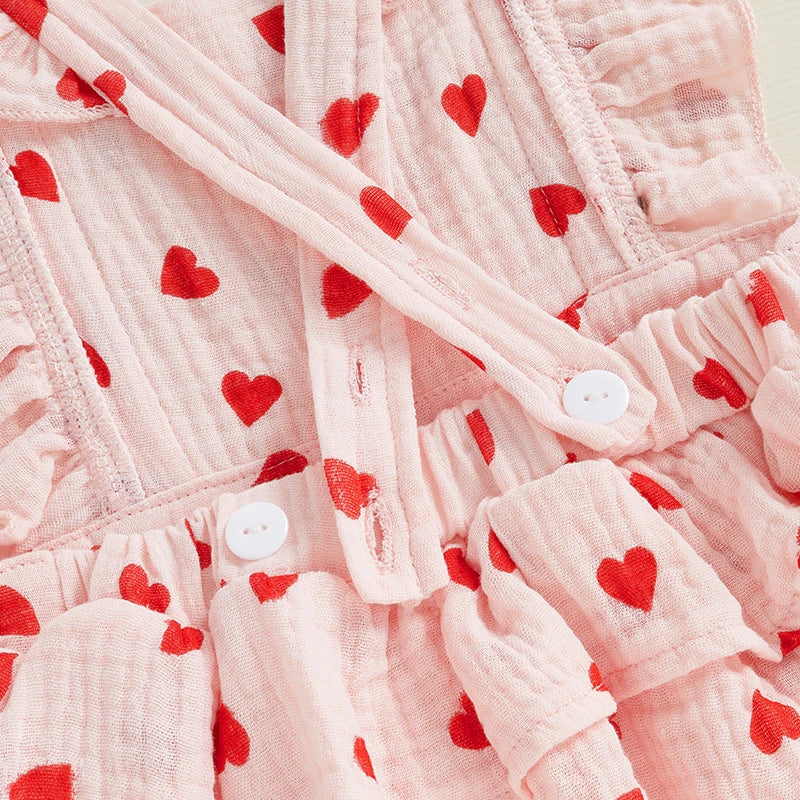 Heart Ruffle Bodysuit Dress