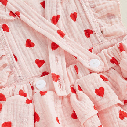 Heart Ruffle Bodysuit Dress